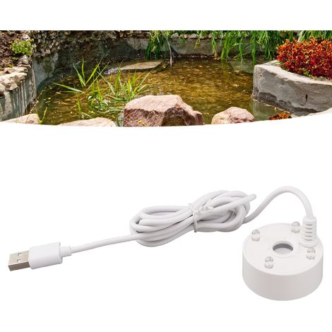 USB-Außennebelsystem mit farbigen LED-Leuchten, Luftbefeuchter, Nebelsystem für Zimmerbrunnen, Nebelsystem für kleine Teiche, 5V weiß. (1/5)