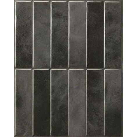 Lot de 5 autocollants muraux pour dosseret, autocollants muraux pour carrelage de cuisine et de salle de bain, noir (1/5)