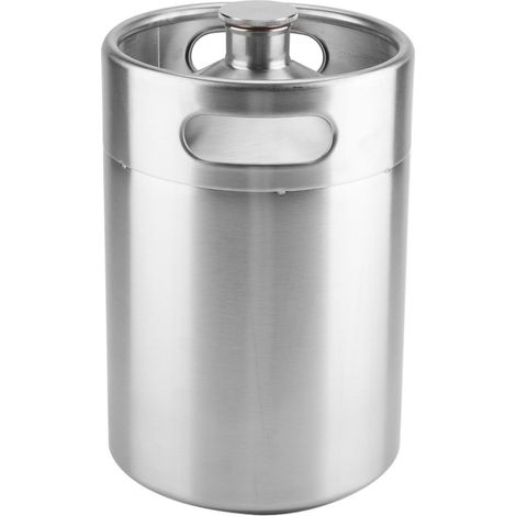 Mini baril de bière en acier inoxydable avec couvercle en spirale, fournitures pratiques pour la maison et l'hôtel (5L) (1/5)