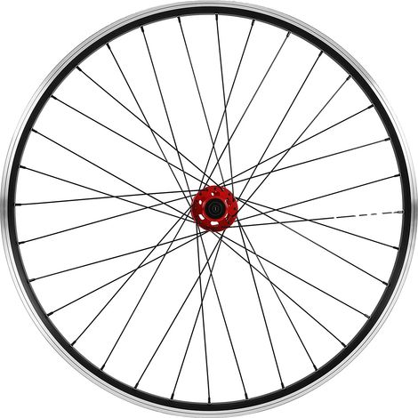Ruedas para bicicleta de montaña, rodamientos sellados, diseño de radios planos, color negro. (1/2)