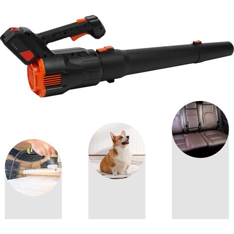 21V Leaf Blower Cordless, Electric Leaf Blower with 4.0Ah Battery and Charger, Handheld Lightweight Blower for Lawn Care, Yard, Driveway