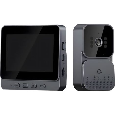 Sonnette de sécurité sans fil, angle de vision de 70°, stockage de 256 Go, transmission 2,4 GHz, interphone-AquaForge