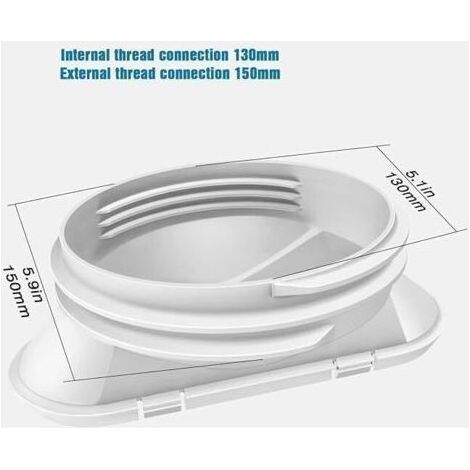 Raccord de tuyau d'échappement pour climatiseur - Adaptateur de tuyau d'échappement Ø 150 mm Adaptateur de tuyau pour système de ventilation de climatiseur mobile portable (1/5)