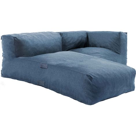 Salon de jardin un fauteuil d'angle et une méridienne bleu pacific - Mixi (1/5)