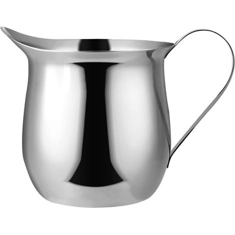 Pot à Lait Inox 240ml Pot a Lait en Acier Inoxydable Pichet Lait Inox Pot Cafe pour La Création Barista Cappuccino Espresso (1/5)
