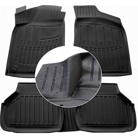 Tapis de sol et essuie-glaces en caoutchouc pour VW Passat B4 (1993-1996) - Canaux UD (1/5)