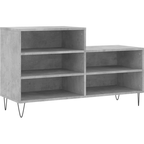 Maison Exclusive - Scarpiera Grigio Cemento 102x36x60 cm in Legno Multistrato