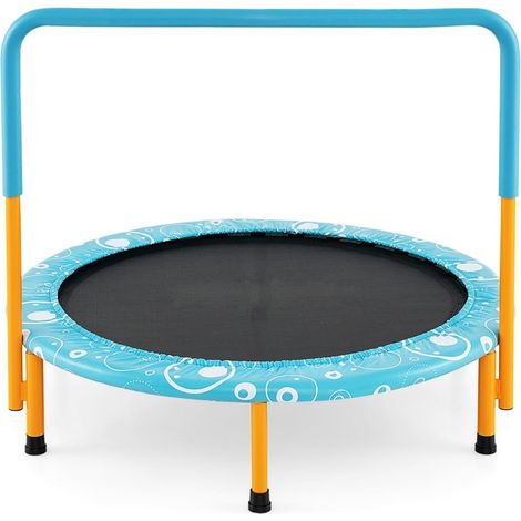 Mini-Trampolin für Kinder mit Griff, faltbar, 92 cm, Tragkraft 150 kg