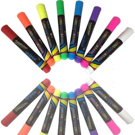 Trade Shop - 12 PENNARELLEN GESS LIQUID BRILLANT COLOURES FUR LAVAGNE FINESTRE VETRI -