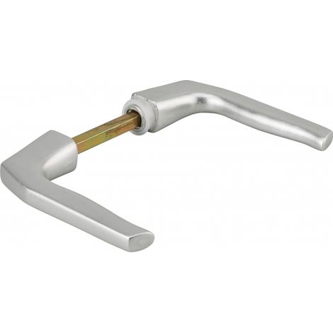 THIRARD - Paire de béquilles pour porte, carré 7mm, 1 portée, argent - THIRARD (1/2)