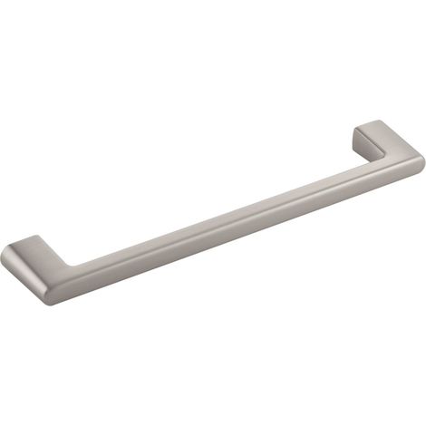 Furnipart Griff Diner LA 160mm - eleganter Möbelgriff Breite 180mm, Zinkdruckguss Edelstahl Effekt