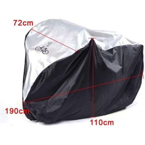 Housse Velo Exterieur Anti-UV Protection Poussière Résistant Impermeable Pluie pour étanche Housse de Vélo (1/2)