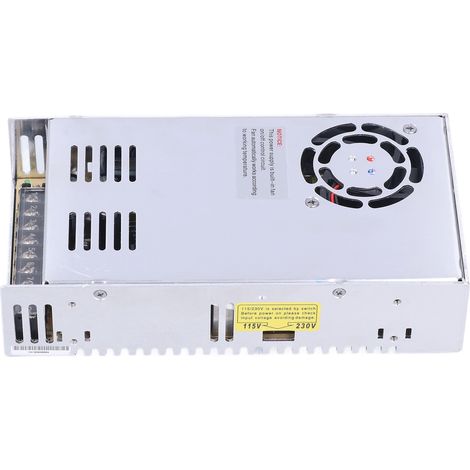 Alimentation à découpage CC avec pinces, boîtier en alliage d'aluminium, 400 W, pour conversion de tension 115-230 V CA, S-400-12, 12 V/33 A (1/5)