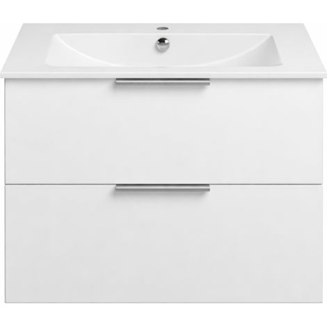 Meuble vasque 90 cm BURGBAD Olena blanc brillant