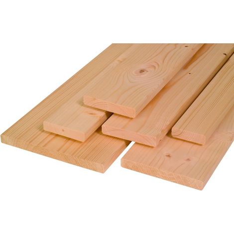 Glattkantbrett Douglasie 2000x100x18 mm gehobelt Kanten gefast Holz Brett Diele