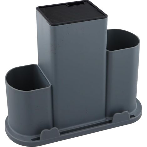 4-in-1 Universal Square Empty Knife Block, Stable Kitchen Knife Holder, Knife Rack, Large Volume Knife Rack with Drain Hole (1/5)