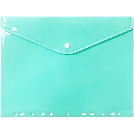 Carpeta colgante para sobres de PP tamaño A4, color verde pastel.