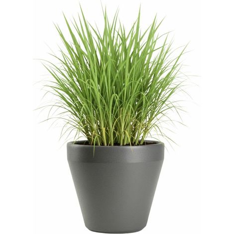 Maceta Purea, color antracita, 34,9 x 39,5 cm.