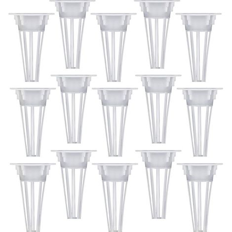 Ensemble de 50 paniers de culture hydroponique, bassins de rechange pour plantes hydroponiques, panier de culture en plastique sans terre pour la culture hydroponique (blanc) (1/5)