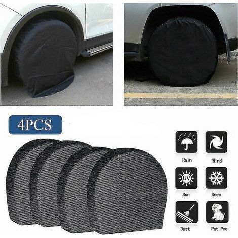 Lot de 4 housses de roue de secours pour camping-car, imperméables et antirouille, pour protéger vos pneus. (1/4)