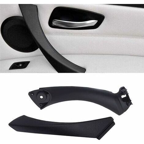 QORVA-Convient pour poignée de porte intérieure BMW Série 3 E90/E91/E92/E93, poignée de porte passager droite + couvercle extérieur (compatible avec Série 3 E90/E91 323 325 328 330 335).