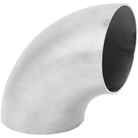 DEESSE SHOP-Coude d'échappement de voiture, coude à 90 °, en acier inoxydable 304, tube de polissage miroir de 63mm de diamètre extérieur pour systèmes d'admission d'air. (1/5)