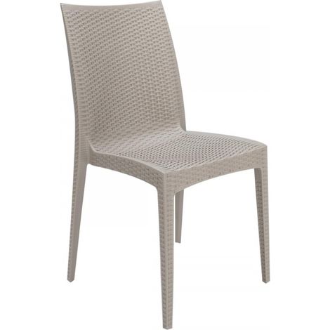 Set 22 Sedie Rattan bistrot Grand Soleil polipropilene impilabili bar ristorante offerta (1/4)