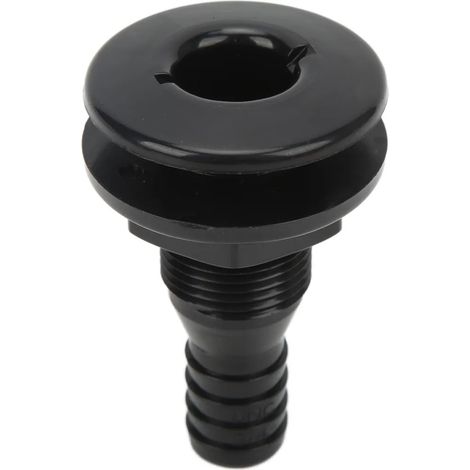 10-teiliges Rumpfdurchführungs-Set, 3/4-Zoll-Schlauchanschluss, Ablaufzubehör (Schwarz) (1/4)