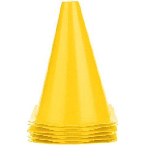 GOTOTOP cône de football Cône d'entraînement de Football de 18cm, 6 pièces, barrières de Football, support de sport football Jaune (1/4)