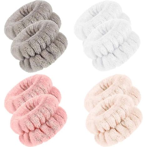 paires de bracelets de toilette en microfibre pour spa, bracelets-serviettes de toilette pour poignets (1/4)