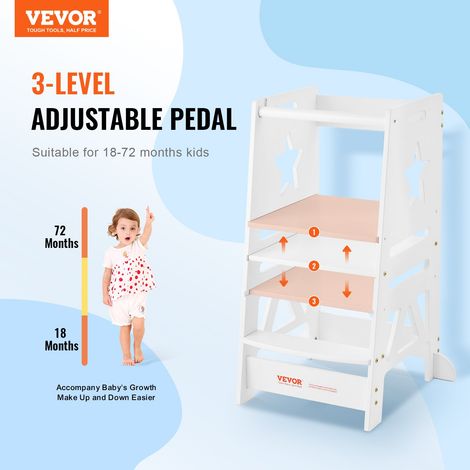 Tour Observation Enfant Charge 158,9 kg Tour Apprentissage Montessori Bambou 3 Hauteurs avec Garde-corps de Sécurité pour Tout-peti… (1/5)