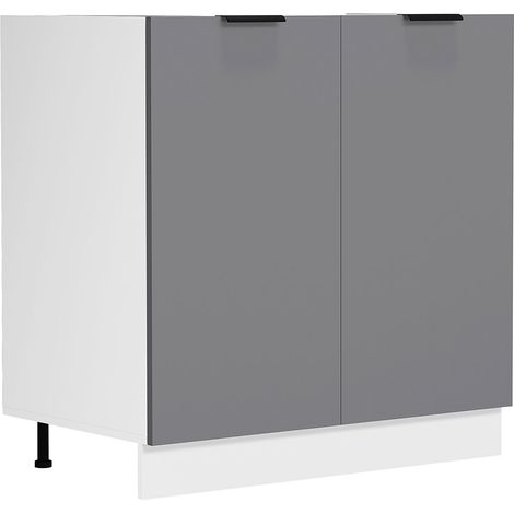 Meuble évier cuisine largeur 80 cm Fasola 82x80x46 - VCM (1/4)