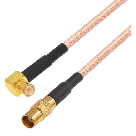 Cavo di collegamento MCX con connettore RA-MCX, RG316, 20 cm, V2