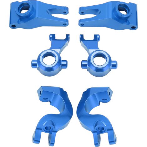 Fusée de direction en aluminium, moyeu durable, léger et facile à installer, coupelle d'essieu arrière en métal pour ARRMA Senton 1/10 (bleu). (1/5)