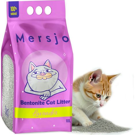Arena para gatos de bentonita color lavanda LAVENDER 10l