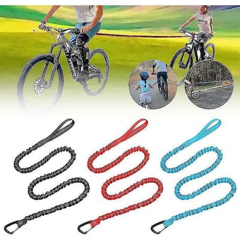 Corde de remorquage élastique pour vélo enfant, sangle de remorquage rouge (1/5)