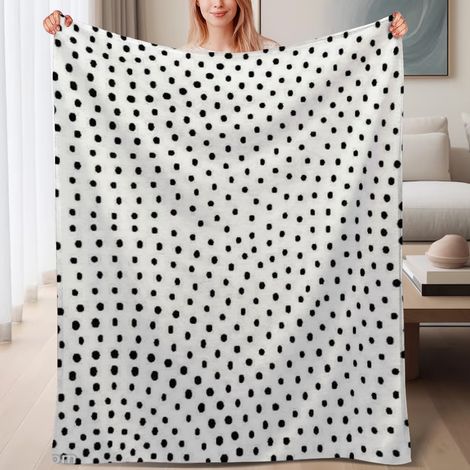 Couverture de lit en polaire, douce et chaude en microfibre chaude pour le printemps, décoration de chambre, cadeau idéal pour femmes et hommes, 6080 pouces (1/4)