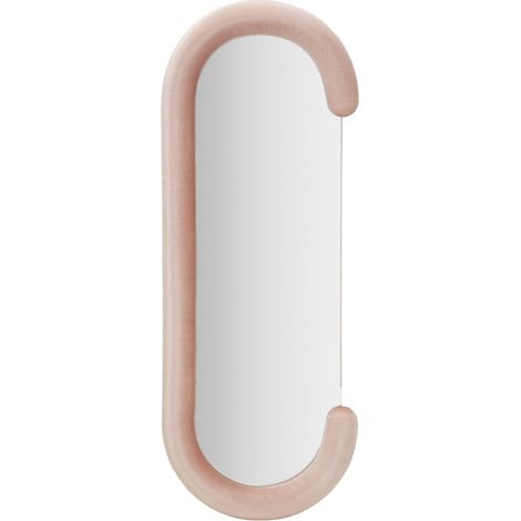 ESPEJO DE PARED CHANTAL TERCIOPELO ROSA CM 60X7X160