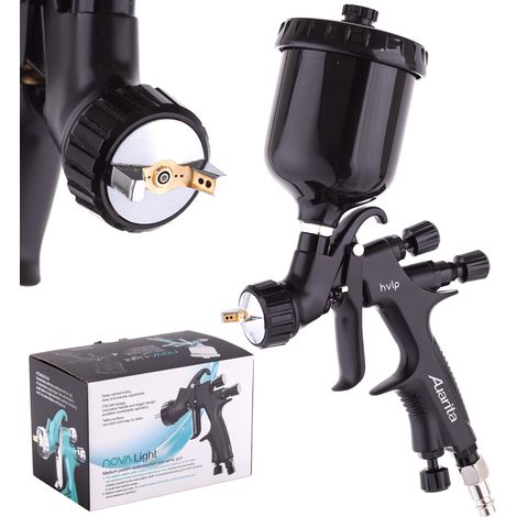 MINI PISTOLA PULVERIZADORA HVLP DE 0,8 MM Y 250 ML PARA RETOQUES DE PINTURA DE COCHES (1/5)