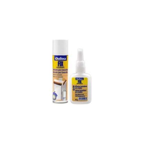 Kit pegamento cianocrilato 50gr + acelerante 150ml quilosa