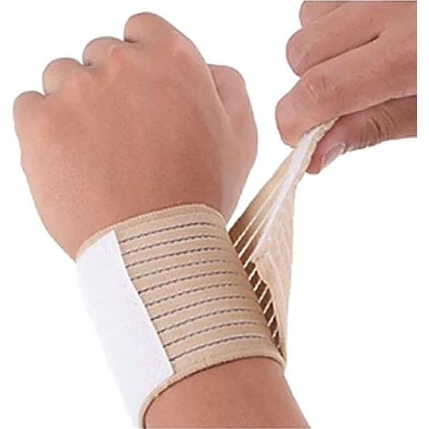 Support de poignet élastique simple - beige (1/3)