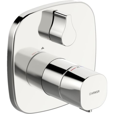 Ensemble fonctionnel avec kit décoratif, mitigeur de douche monocommande, Hansaliving, chromé