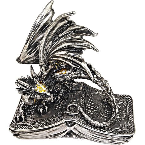 Design Toscano Statua di Pendragon Che custodisce Il manoscritto