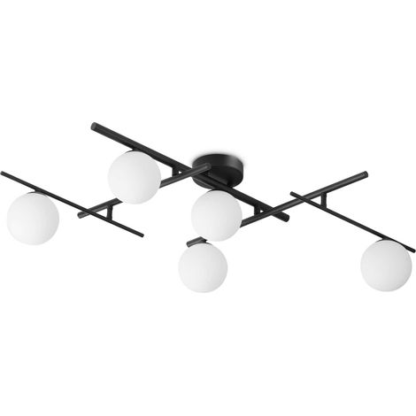 Ideal Lux ATLAS 5-flammige Kugel-Deckenleuchte in Schwarz (1/2)