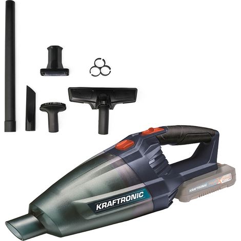 Kraftronic by Einhell Akku-Handstaubsauger KT-HS 18 Li-Solo – Power X-Change (540 ml-Staubfangbehälter, 42 mbar Saugleistung, 18 V, inkl. 3 Düsen, Verlängerung, Wandhalterung, ohne Akku & Ladegerät) (1/5)