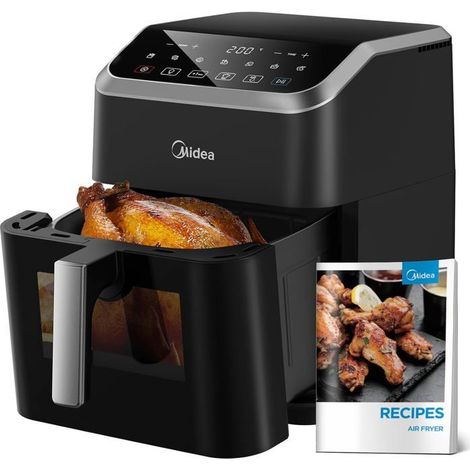 Friteuse à air éclairée noir MIDEA - Technologie HeatXpress - 7L (1/5)