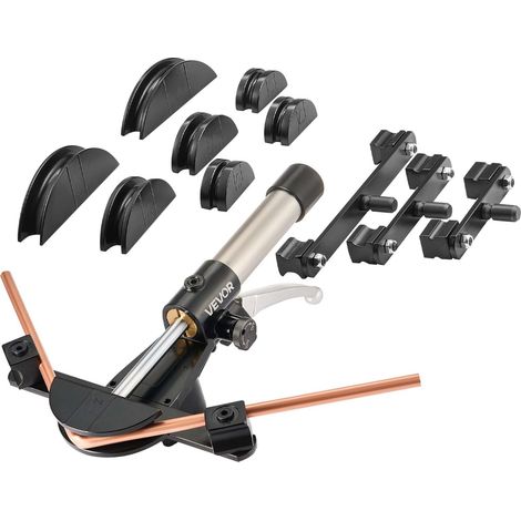 VEVOR Kit Piegatubi Idraulico 6-22mm Pinza Piegatrice Idraulica per Tubi in Rame, Set di Utensili per Piegatura HVAC Curvatura a 90° con 7 Matrici in Lega di Alluminio, per Riparazione di Automobili (1/5)