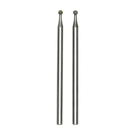 2 fraises diamantées sur tige 1mm Proxxon Micromot C79147 (1/4)