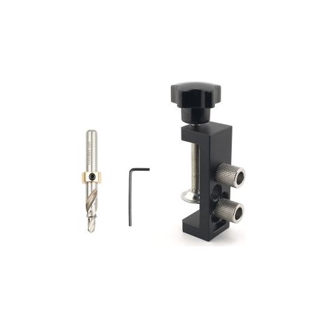 Guide de perçage pour profilés aluminium 20/30/40 mm – Accessoire de vissage et d’assemblage – Pour réaliser des trous fraisés propres (1/5)