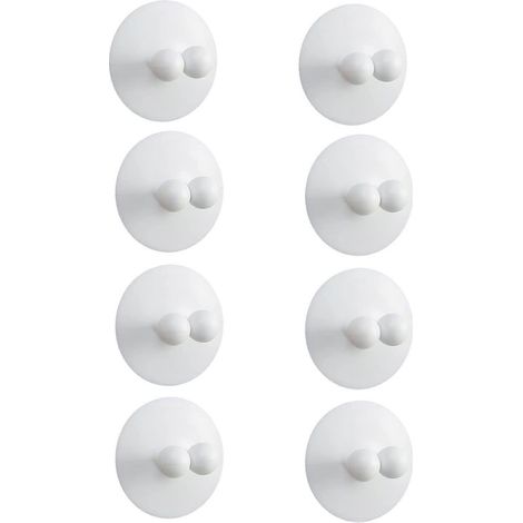 Porte-brosse à dents mural en silicone, 8 pièces, à ventouse, sans perçage. Convient pour brosse à dents, serviette, rasoir et bain. (1/5)